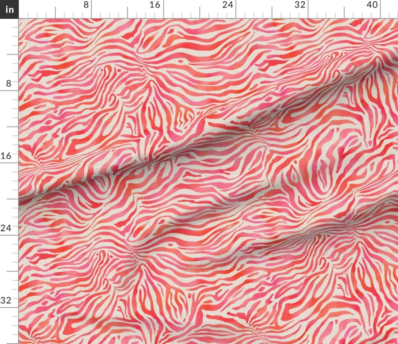Watercolor Animal Print Pink Orange Whimsical Safari Custom Printed Fabric by Spoonflower Various Fabrics by the Yard or Fat Quarter